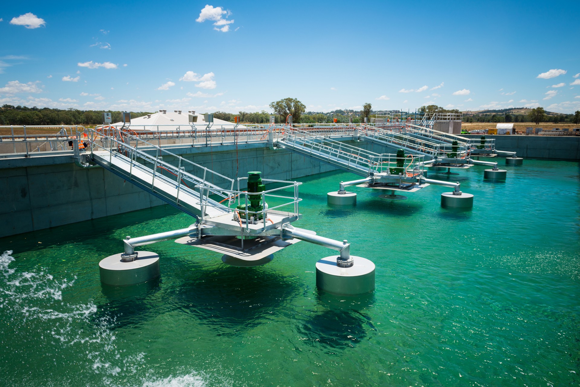 Wastewater Treatment Plant during construction